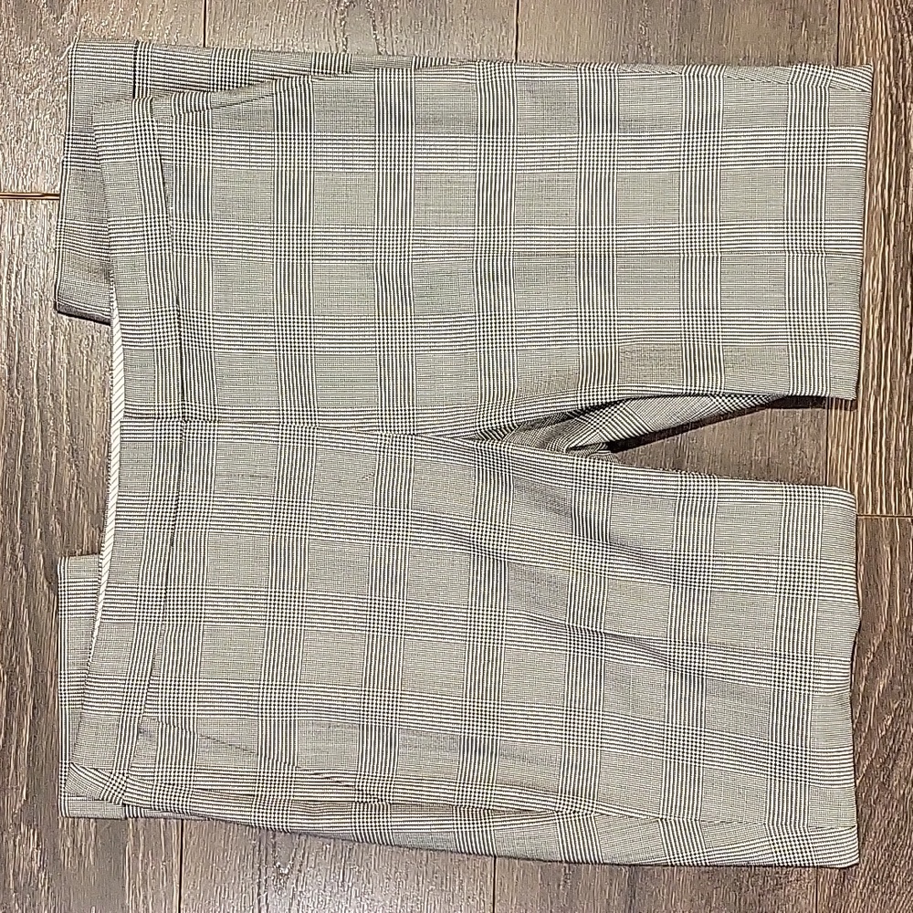 ❤️ BROOKS BROTHERS STRETCH WOOL BLEND HOUNDSTOOTH PLAID SLIM TROUSERS / PANTS, 6